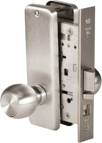 Stanley - Grade 1 Office Lever Lockset - 2-3/4" Back Set, Best SFIC Cylinder, Brass Alloy, Satin Chrome Finish - Exact Tool & Supply