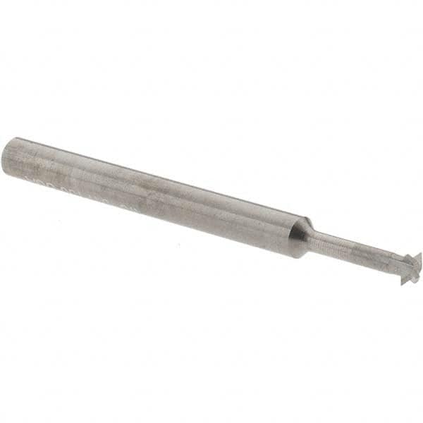 Accupro - 1/8° 1/8" Cut Diam, 0.036" Cut Width, 1/8" Shank, Solid Carbide Double-Angle Cutter - Exact Tool & Supply