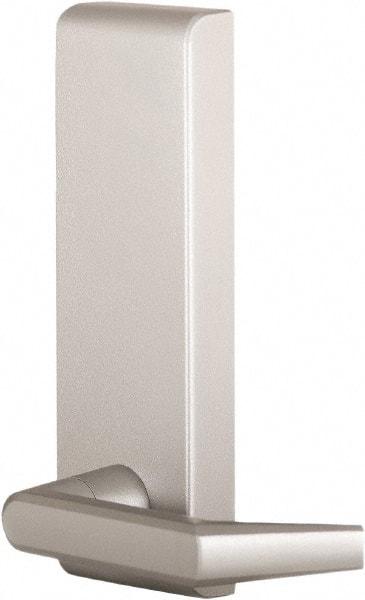 Precision - 8" OAL Nonhanded Flatbar - 32 to 36" Door Width, Painted Aluminum Finish, Grade 1, Stanley Commercial Hardware - Exact Tool & Supply