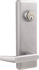 Precision - 10" OAL Nonhanded Flatbar - 32 to 36" Door Width, Satin Chrome Finish, Grade 1, Stanley Commercial Hardware - Exact Tool & Supply