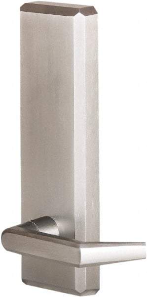 Precision - 10" OAL Nonhanded Flatbar - 32 to 36" Door Width, Satin Chrome Finish, Grade 1, Stanley Commercial Hardware - Exact Tool & Supply