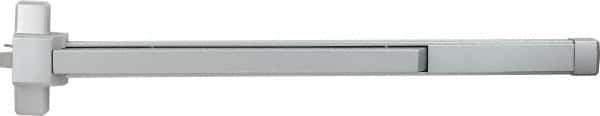 Precision - 36" OAL Nonhanded Fire Rated Flatbar - 32 to 36" Door Width, Painted Aluminum Finish, Grade 1, Stanley Commercial Hardware - Exact Tool & Supply