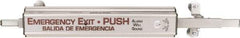 Precision - 48" OAL Reversible Unrated Flatbar - 36 to 48" Door Width, Painted Aluminum Finish, Grade 1, Arm-A-Door - Exact Tool & Supply