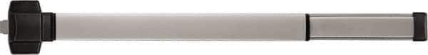 Precision - 36" OAL Right Hand Reverse Fire Rated Flatbar - 32 to 36" Door Width, Painted Aluminum Finish, Grade 1, Reliant Series - Exact Tool & Supply