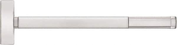 Precision - 36" OAL Reversible Unrated Flatbar - 32 to 36" Door Width, Satin Stainless Steel Finish, Grade 1, 2100 Series - Exact Tool & Supply