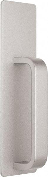 Precision - 10" OAL Reversible Unrated Flatbar - 32 to 36" Door Width, Painted Aluminum Finish, Grade 1, Reliant Series - Exact Tool & Supply
