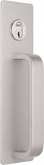 Precision - 10" OAL Reversible Unrated Flatbar - 32 to 36" Door Width, Painted Aluminum Finish, Grade 1, Reliant Series - Exact Tool & Supply