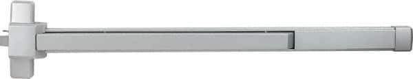 Precision - 48" OAL Nonhanded Fire Rated Flatbar - 32 to 48" Door Width, Painted Aluminum Finish, Grade 1, Stanley Commercial Hardware - Exact Tool & Supply