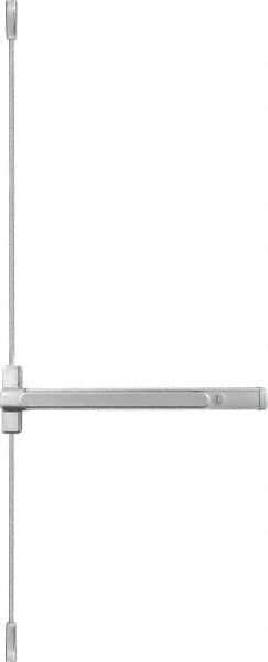 Precision - 36" OAL Nonhanded Flatbar - 32 to 36" Door Width, Painted Aluminum Finish, Grade 1, Stanley Commercial Hardware - Exact Tool & Supply