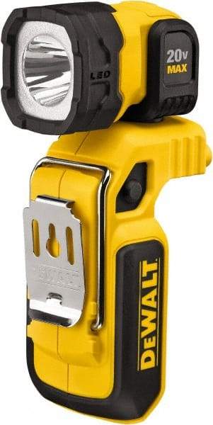DeWALT - 20 Volts, 500 Lumens, Cordless Work Light - Yellow/Black, Up to 27 hr Run Time - Exact Tool & Supply