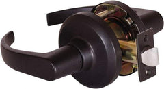Stanley - Grade 1 Passage Lever Lockset - 2-3/4" Back Set, Keyless Cylinder, Brass Alloy, Oil Rubbed Bronze Finish - Exact Tool & Supply