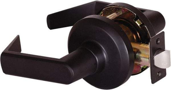 Stanley - Grade 1 Passage Lever Lockset - 2-3/4" Back Set, Keyless Cylinder, Brass Alloy, Oil Rubbed Bronze Finish - Exact Tool & Supply