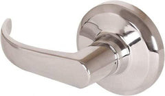 Stanley - Grade 1 Dummy Lever Lockset - 2-3/4" Back Set, Keyless Cylinder, Brass Alloy, Bright Chrome Finish - Exact Tool & Supply