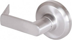 Stanley - Grade 1 Dummy Lever Lockset - 2-3/4" Back Set, Keyless Cylinder, Brass Alloy, Satin Chrome Finish - Exact Tool & Supply