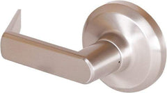 Stanley - Grade 1 Dummy Lever Lockset - 2-3/4" Back Set, Keyless Cylinder, Brass Alloy, Satin Nickel Finish - Exact Tool & Supply