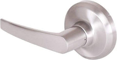 Stanley - Grade 1 Dummy Lever Lockset - 2-3/4" Back Set, Keyless Cylinder, Brass Alloy, Satin Chrome Finish - Exact Tool & Supply