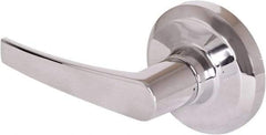 Stanley - Grade 1 Dummy Lever Lockset - 2-3/4" Back Set, Keyless Cylinder, Brass Alloy, Bright Chrome Finish - Exact Tool & Supply