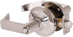 Stanley - Grade 1 Entrance Lever Lockset - 2-3/4" Back Set, Key In Lever Cylinder, Brass Alloy, Bright Chrome Finish - Exact Tool & Supply