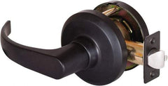 Stanley - Grade 1 Communicating Lever Lockset - 2-3/4" Back Set, Key In Lever Cylinder, Brass Alloy, Oil Rubbed Bronze Finish - Exact Tool & Supply