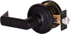Stanley - Grade 1 Communicating Lever Lockset - 2-3/4" Back Set, Key In Lever Cylinder, Brass Alloy, Oil Rubbed Bronze Finish - Exact Tool & Supply