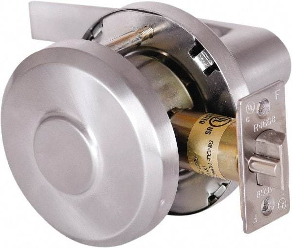 Stanley - Grade 1 Communicating Lever Lockset - 2-3/4" Back Set, Key In Lever Cylinder, Brass Alloy, Bright Brass Finish - Exact Tool & Supply