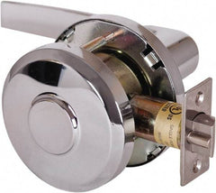 Stanley - Grade 1 Communicating Lever Lockset - 2-3/4" Back Set, Key In Lever Cylinder, Brass Alloy, Bright Chrome Finish - Exact Tool & Supply