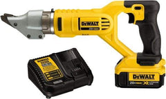 DeWALT - 2,500 SPM, 20 Volt, Pistol Grip Handle, Handheld Cordless Shear - 14 Gauge (Steel) & 16 Gauge (Stainless Steel) Cutting Capacity - Exact Tool & Supply