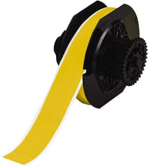 Brady - 1-1/8" Wide, Yellow Vinyl Labels - For BBP30 Label Printer, BBP33 Label Printer, BBP35 Multicolor Sign & Label Printer, BBP37 Color & Cut Sign & Label Printer, BradyPrinter S3100, BBP31 Sign & Label Printer - Exact Tool & Supply