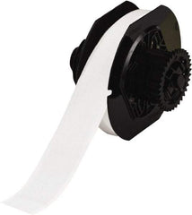 Brady - 1-1/8" Wide, White Vinyl Labels - For BBP30 Label Printer, BBP33 Label Printer, BBP35 Multicolor Sign & Label Printer, BBP37 Color & Cut Sign & Label Printer, BradyPrinter S3100, BBP31 Sign & Label Printer - Exact Tool & Supply