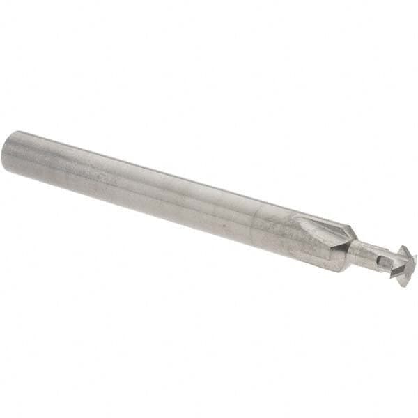 Accupro - 3/16° 3/16" Cut Diam, 0.055" Cut Width, 3/16" Shank, Solid Carbide Double-Angle Cutter - Exact Tool & Supply