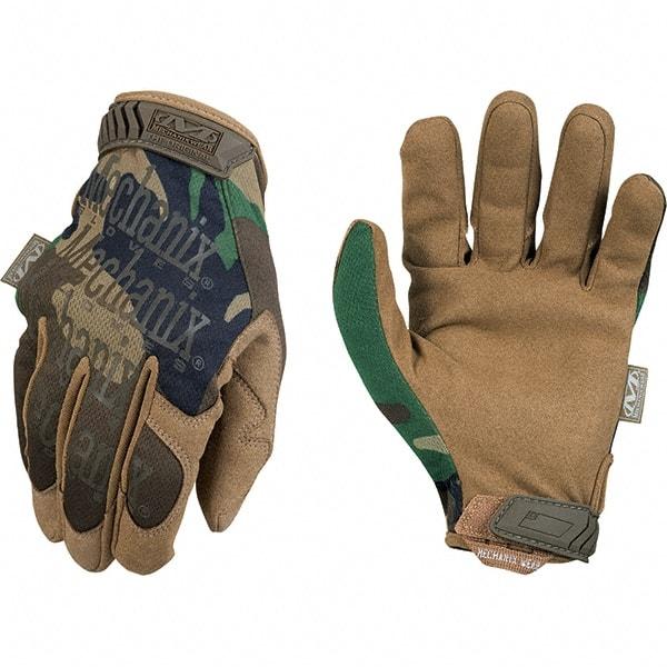Mechanix Wear - Size M Work Gloves - For Mechanic's & Lifting, Uncoated, Hook & Loop Cuff, Full Fingered, Camouflage, Paired - Exact Tool & Supply