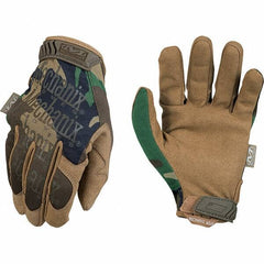 Mechanix Wear - Size L Work Gloves - For Mechanic's & Lifting, Uncoated, Hook & Loop Cuff, Full Fingered, Camouflage, Paired - Exact Tool & Supply