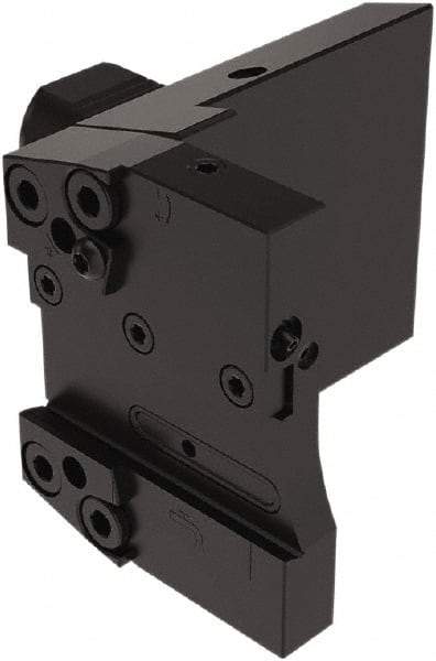 Seco - Tool Block Style 150.10-JETI, 25mm Blade Height, 130.5mm OAL, 100mm OAH, Indexable Cutoff Blade Tool Block - 40mm Shank Width, Through Coolant - Exact Tool & Supply