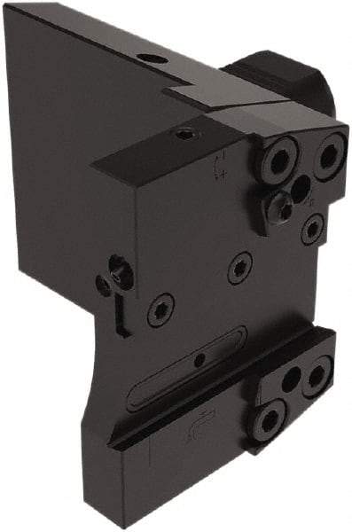 Seco - Tool Block Style 150.10-JETI, 25mm Blade Height, 130.5mm OAL, 100mm OAH, Indexable Cutoff Blade Tool Block - 40mm Shank Width, Through Coolant - Exact Tool & Supply
