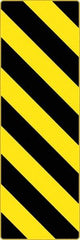 NMC - "Chevron", 12" Wide x 36" High, Aluminum Warning & Safety Reminder Signs - 0.08" Thick, Black on Yellow, High Intensity Reflectivity, Rectangle, Post Mount - Exact Tool & Supply