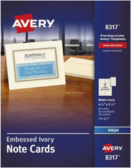 AVERY - 30 Sheet, 4-1/4 x 5-1/2", Greeting Cards - Exact Tool & Supply