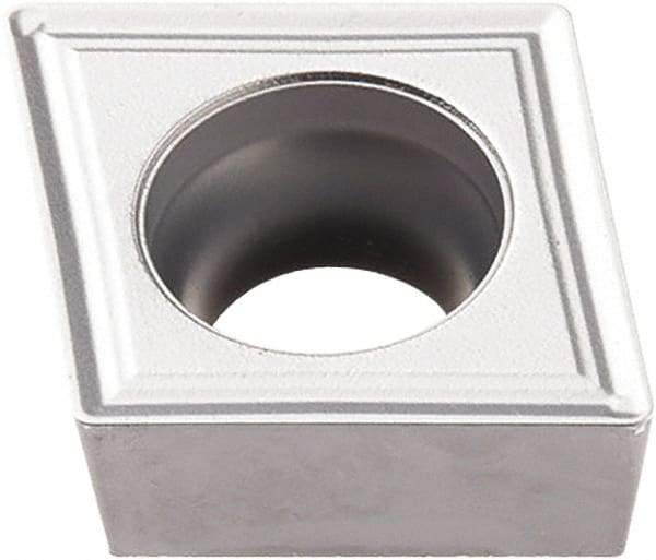 Seco - CCMT32.52 M3 Grade TP3501 Carbide Turning Insert - TiCN/Al2O3 Finish, 80° Diamond, 3/8" Inscr Circle, 5/32" Thick, 1/32" Corner Radius - Exact Tool & Supply