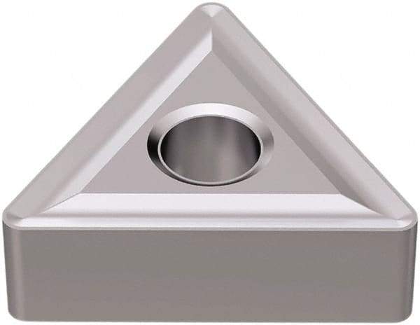Seco - TNMG332 M4 Grade TK1501 Carbide Turning Insert - Ti(C/N)/Al2O3/Cr Finish, 60° Triangle, 3/8" Inscr Circle, 3/16" Thick, 1/32" Corner Radius - Exact Tool & Supply