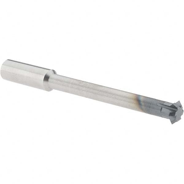 Accupro - 3/8° 3/8" Cut Diam, 1/8" Cut Width, 3/8" Shank, Solid Carbide Double-Angle Cutter - Exact Tool & Supply