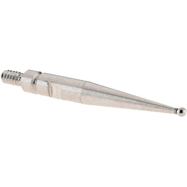 SPI - 1mm Ball Diam, Stainless Steel, Ball Test Indicator Contact Point - 20.8mm Contact Point Length, Use with SPI Integral Series - Exact Tool & Supply