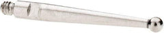 SPI - 2mm Ball Diam, Stainless Steel, Ball Test Indicator Contact Point - 20.3mm Contact Point Length, Use with SPI Integral Series - Exact Tool & Supply