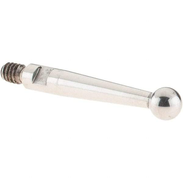 SPI - 3mm Ball Diam, Stainless Steel, Ball Test Indicator Contact Point - 16.8mm Contact Point Length, Use with SPI Integral Series - Exact Tool & Supply