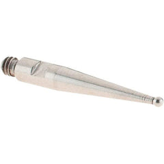 SPI - 1mm Ball Diam, Stainless Steel, Ball Test Indicator Contact Point - 16.8mm Contact Point Length, Use with SPI Integral Series - Exact Tool & Supply