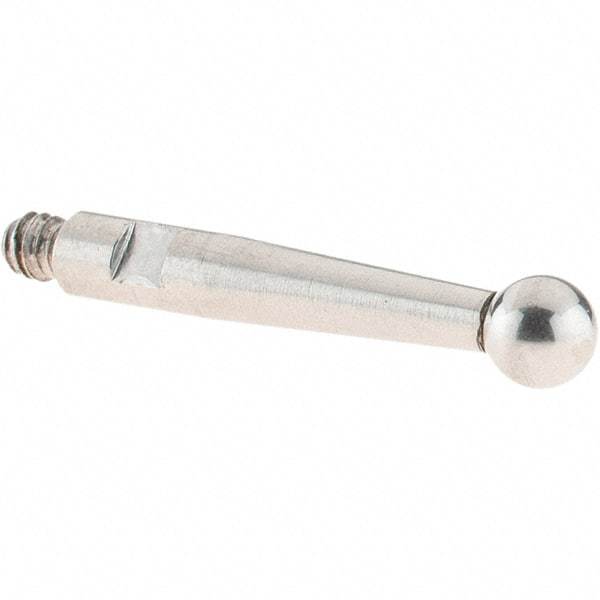 SPI - 3mm Ball Diam, Stainless Steel, Ball Test Indicator Contact Point - 16.3mm Contact Point Length, Use with SPI Integral Series - Exact Tool & Supply