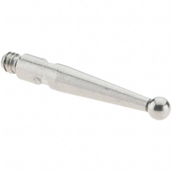 SPI - 2mm Ball Diam, Stainless Steel, Ball Test Indicator Contact Point - 16.3mm Contact Point Length, Use with SPI Integral Series - Exact Tool & Supply