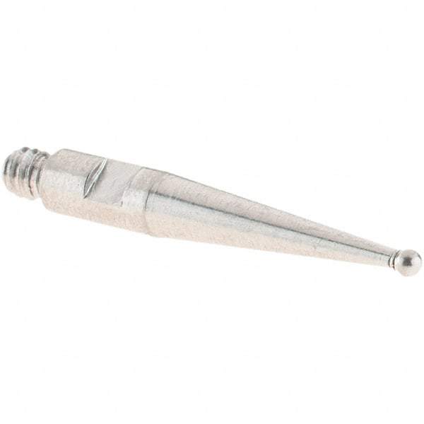 SPI - 1mm Ball Diam, Stainless Steel, Ball Test Indicator Contact Point - 16.3mm Contact Point Length, Use with SPI Integral Series - Exact Tool & Supply