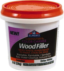 Elmer's - 8 oz Jar Wood Filler - White - Exact Tool & Supply