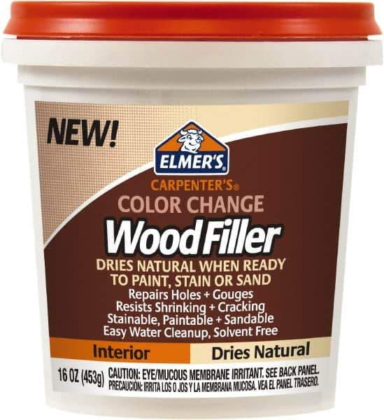 Elmer's - 16 oz Jar Wood Filler - Natural - Exact Tool & Supply