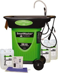 CRC - Free Standing Water-Based Parts Washer - 15 Gal Max Operating Capacity, HDPE Tank, 42" High x 43" Long x 27" Wide, 110 Input Volts - Exact Tool & Supply