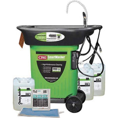 CRC - Free Standing Water-Based Parts Washer - 15 Gal Max Operating Capacity, HDPE Tank, 42" High x 43" Long x 27" Wide, 110 Input Volts - Exact Tool & Supply